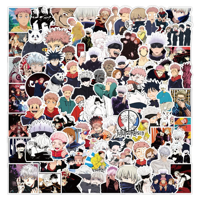 50/100pcs Anime Jujutsu Kaisen Stickers Graffiti Japanese Decal for Laptop Skateboard Car Bike Motorcycle Notebook Toy Gift