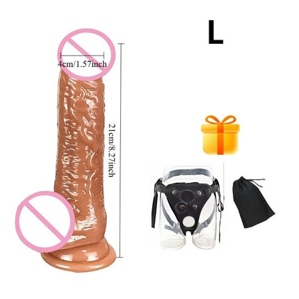 Realistic Wearable Strap on Dildos for Women G Spot Masturbation Anal Vaginal Stimulation Big Penis Adult Standard Size Sex Toy