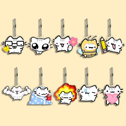 Funny Cat Character Keychain Student Gift Bag Women's Bag Cute Things Gift For Best Friends Wholesale Gifts Kitty