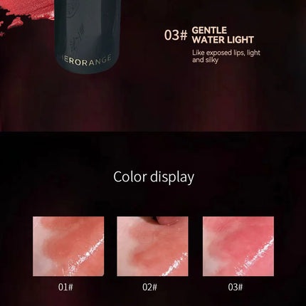 HERORANGE~ Low Saturation Light Lipstick Multi-purpose Stick Moisturizing White Natural Long-lasting Mirror Lipstick