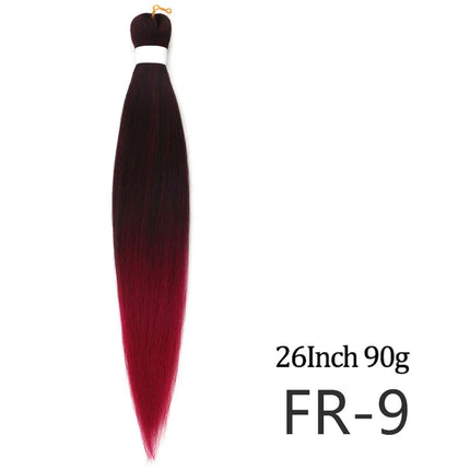 Pre-stretched long braided hair 26-inch crochet braided hair synthetic African Ombre giant Xpression braided hair