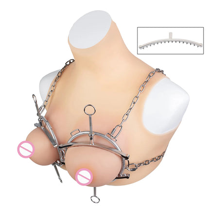 FRKO Weight Nipple Clamps Metal Breast Clips Spike Nipples Teasing Adult Female Chest Stimulator Chain Bondage Sex Toy For Women