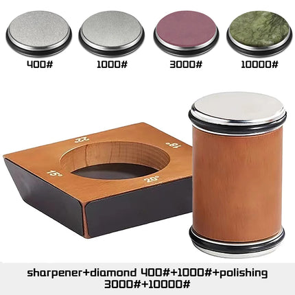 4 Angles Rolling Knife Sharpener Kit For Straight Edge Roller Knife Sharpening With Industry Diamonds Whetstone Chef Knife Set