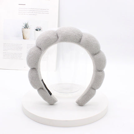 Women Girls Sponge Co Spa Makeup Bubble Terry Cloth Headband Puffy Retro Hair Bands Soft Hairband Headwear