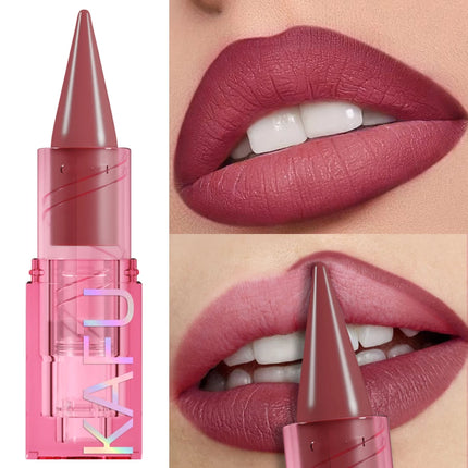 15-Colors Sexy Red Pink  Lipstick Pen Matte Contour Tint Lip Stick Long Lasting Lip Liner Pen Korean Makeup Gifts Lip Glaze