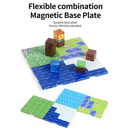 New Magnetic Tiles Building Blocks Set with Base Plates, Educational Puzzle Toys for Kids, Variety Shapes STEM Toys for children
