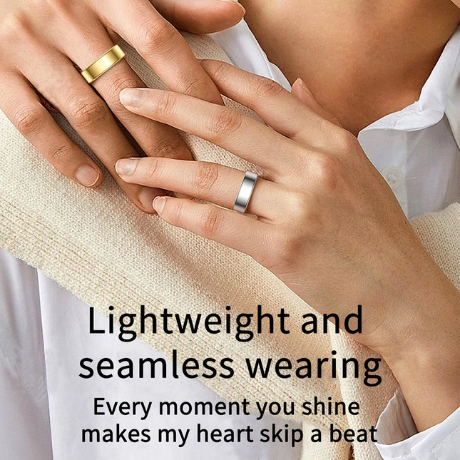 R99 Stainless Steel Stylish Smart Ring Men Women IP68 Waterproof Heart Rate Blood Oxygen Monitor Finger Ring Health Tracker Bkii