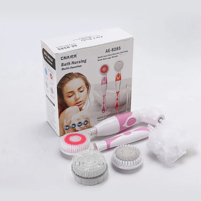 Brosse de bain électrique multifonction, masseur dorsal, brosse à dos, manche long rotatif pour le nettoyage du corps, ensembles de brosses de douche de massage spa