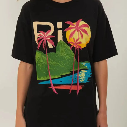 Brazil 2025 Spring and Summer New Personality Short-sleeve T-shirt Men Women The Same Cotton Casual T-shirt Y2k Ladies Clothes