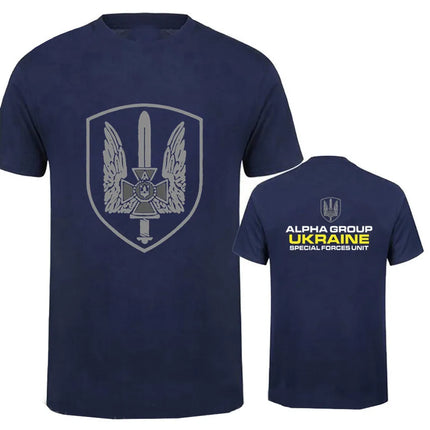 New Fashion Summer New Spetsnaz Ukraine Special Forces Alpha Group Military T-Shirt Print T Shirt Men