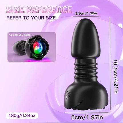 Wireless Remote Prostate Massager Female Vagina Masturbator Telescopic Anal Butt Plug Vibrator Adult Sex Toys for Women Men