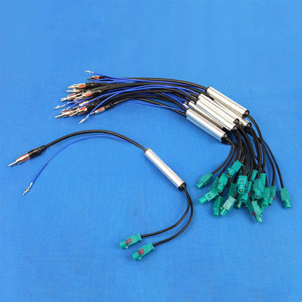 FM Audio- Cable Dual Fakra-Din Aerial Antenna Adapter forVW Car Accessories Vehicle Radio Stereo Antenna with Amplifier