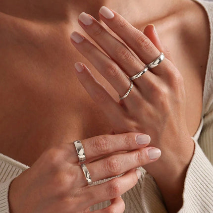 925 Sterling Silver Plain 1mm 2mm 3mm 4mm Aperture Fashionable Ring For Women Daily Wear Party High Quality Fine Jewelry
