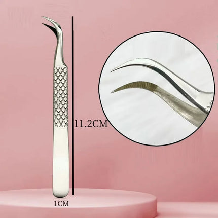 Nanometer Fiber Tip False Lash Tweezers For Eyelash Extension Mega Volume perfect close tip Boot isolation Artist Makeup Tools