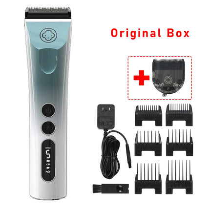 Madeshow 982F 986F Men Hair Clipper LED Display Low Noise Cordless Ceramic Blade Professional Hair Cutting Machine Hair Trimmer