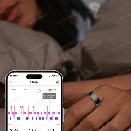 New ECG Smart Ring Heart Rate Blood Pressure Oxygen Body Temperature Sleep Monitoring Rings Waterproof Fitness Sports smartring