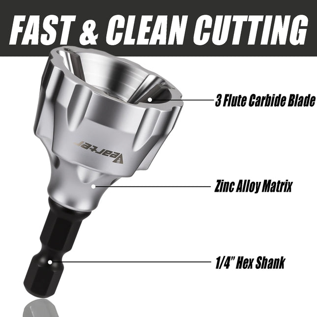 Vearter Deburring External Chamfer Tool Carbide Steel Chamfer Trimming Screw and Bolt Hex Shank Fast Remove Burr Removal