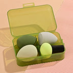 3 eggs with mushroom head powder puff [Green]]