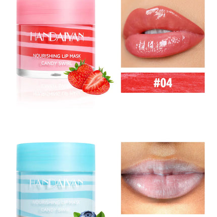18g Strawberry Lip Balm Hydrating Lip Mask for Night Sleep Fades Lip Lines Plumps & Moisturizes Fruit-Infused Nude Lip Primer