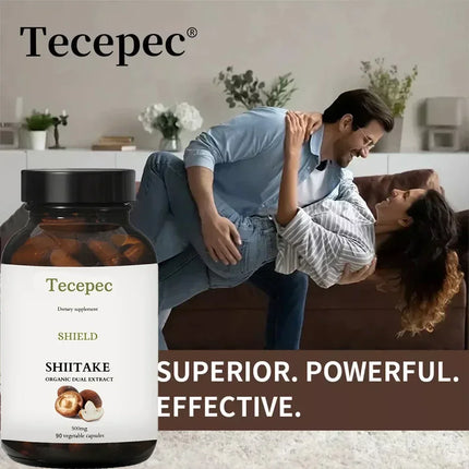 Shiitake Mushroom Extract Capsules - Immune Support Supplement, Heart Health, Memory, Focus, and Overall Well-Being