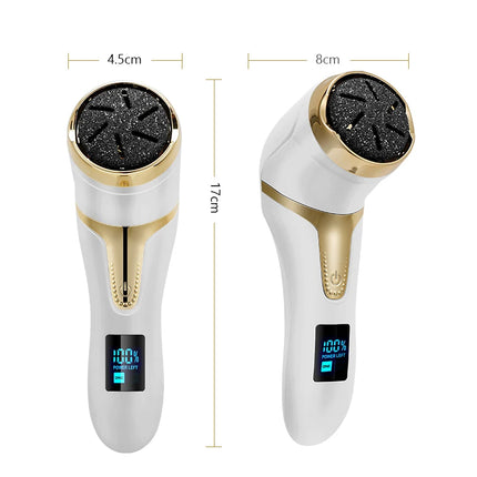 Rechargeable Electric Foot Rasp Electric Pedicure Foot Sander IPX7 Waterproof Grinding Heads to Eliminate Feet Dead Skin