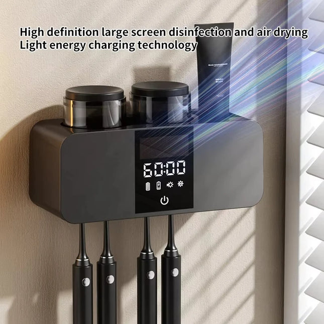 Wireless Wall Mounted Electric Toothbrush Sterilizer UV Drying Holder Rechargeable Toothbrush Dryer