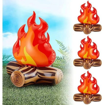 PVC Inflatable Campfire Gas-filled Flame Simulation Camping Accessory Simulated Flame Model Camping Props Toys Party Decoration