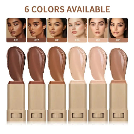 6Color Tinted Foundation Cream Stick Waterproof Lasting Oil-control Cover Acne Makeup Smooth Moisturize Concealer Serum Balm