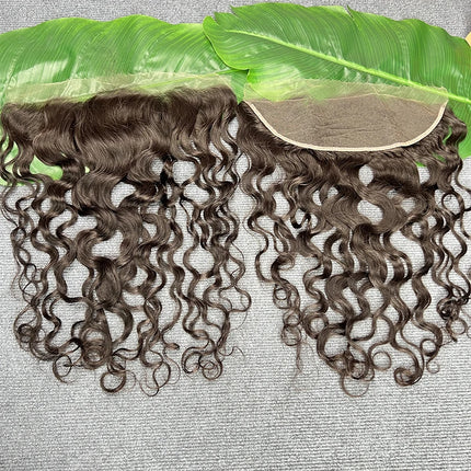 Natural Wave 13x4 HD Lace Frontal Invisible HD Lace Melt Skin PrePlucked Bleached Knots 100% Raw Virgin Human Hair Natural Color