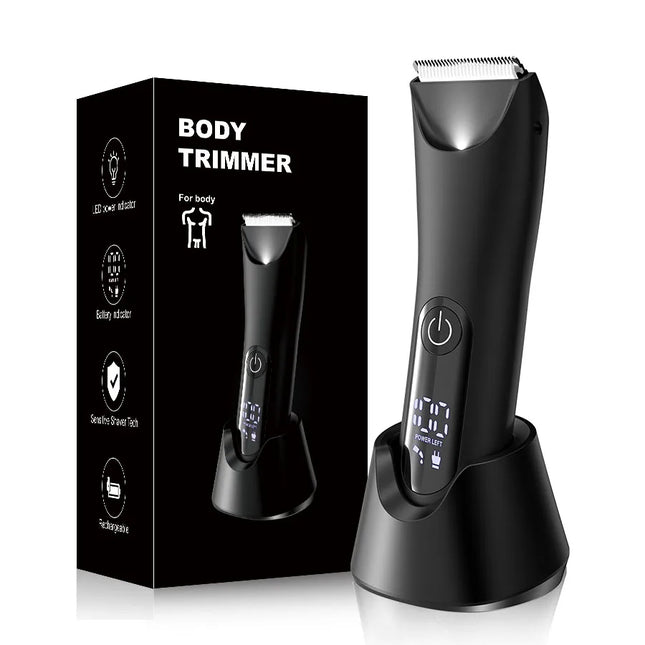 Men's All-in-One Groin & Body Trimmer - Groomer Kit for Privates, Precision Shaver for Hard-to-Reach Areas