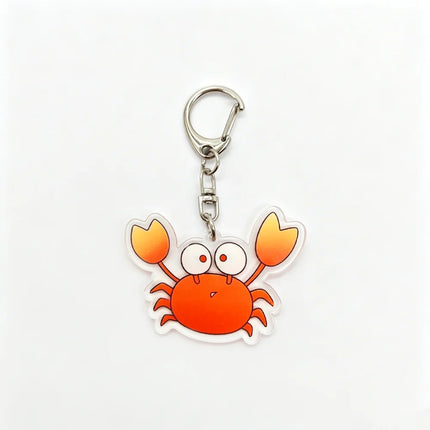 Anime Ganbare! Nakamura-kun!! Cosplay Keychain Acrylic Key Chain Crab Pendant Keyring Unisex Jewelry Bag Accessories Prop