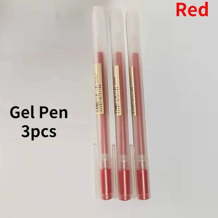 3Pcs Gel Pen Japan MUJIs 0.38mm/0.5mm Black/Blue/Red/Dark Blue Ink Gel Pen 4 Color Business School Stationery Special Offer Set