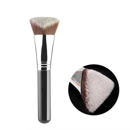 High Quality Makeup Kabuki Foundation Brush Luxury Single Pro Large Slant Triangle Square Tapered Vegan Cosmetic Brushes