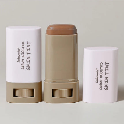 Skin Tint Foundation Stick 6 Colors Balm Serum Boosted Smooth Plumper Hight Coverage Travel Bronze Foundation Stick Makeup
