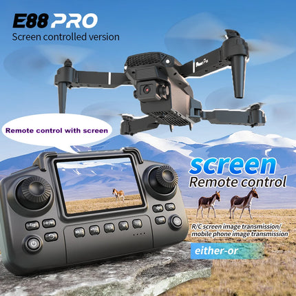 E88PRO Drone 8K 5G HD Dual Camera Aerial Photography Remote Control Screen Display Control Aircraft Quadcopter