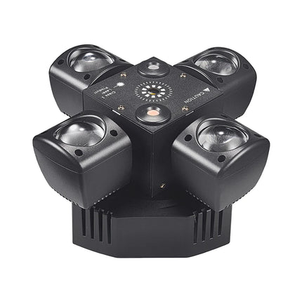 Mini Moving Head Stage Effect Light 4 Arm DMX Sound Control LED RGBW Beam Red Green Laser Strobe 3 in 1 For Disco DJ Party Bars