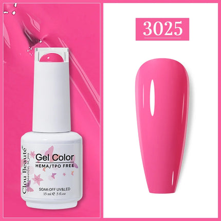 Clou Beaute Gel Nail Polish Neon Brown Royal Blue Red Green Pastal Nude Nail Art Varnishes Gel Lacquer HEMA/TPO FREE UV Gel Nail