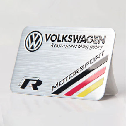 Volkswagen Series Aluminum Badge Car Body Stickers Decals For VW GTI Polo Golf Passat Tiguan Arteon Touareg Taigo Caddy Jetta CC