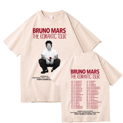 Bruno Mars The Romantic 2026 Tour Tee Bruno Mars T-shirt Unisex Youth and Adult T-shirt Concert Outfits Cotton Comfort Chic Tops