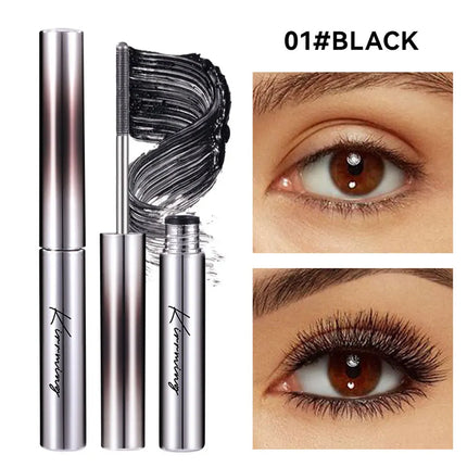 KIRRMING Steel Tube Mascara Natural Voluminous and Curled Lashes Resistant to Smudging Steel Tube Mascara Waterproof Mascara