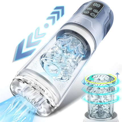 Telescopic Automatic Male Masturbator Masturbation Cup Blowjob Machine Sucking Pocket Pussy Vacuum Penis Pump Sex Toys for Men
