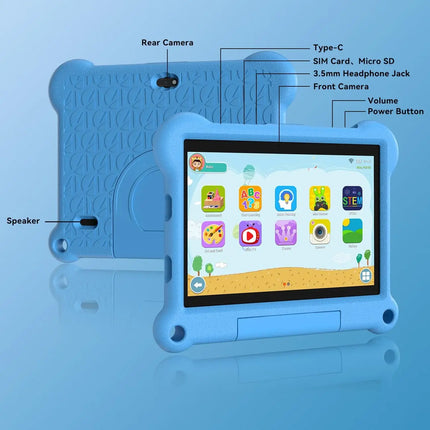 10 Inch Kids Tablet Android14 4GB RAM + 64GB ROM Tablet WIFI Google Play Children Tablet for kids Studying Daily Gaming