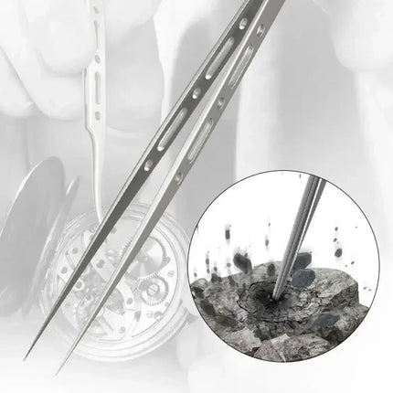MECHANIC Extra Hard Anti-Magnetic Tweezer Stainless Steel Bent Pointed for Phone PCB Motherboard Soldering Repair Tweezers Tool