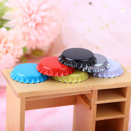 100 Pcs Crown Caps Homebrew Beer Caps Craft Beer Bottling Caps Oxygen Absorbing Seal Crown Caps for DIY Home Brewing Beer Tool