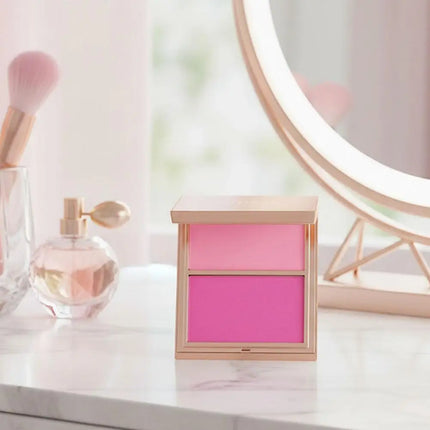 Two-tone Long-Lasting High Color Rendering Face Makeup Natural Matte Blush Cream Waterproof Facial Coverage Powder Blusher Cream