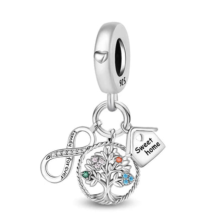 925 Sterling Silver Alpaca Rainbow Global Travel Series Plan Charms Bracelet Bangle Making Gift Of High Quality Fine Jewelry
