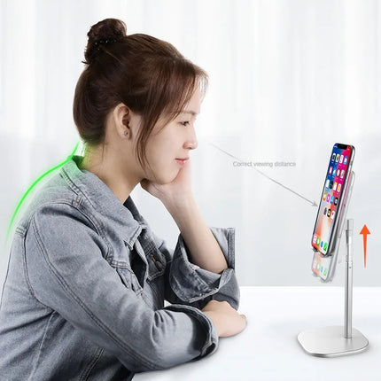 Desktop Phone Holder Tablet Stand For Ipad Phones Universal Bracket Telescopic Adjustable Height Angle Metal Live Support