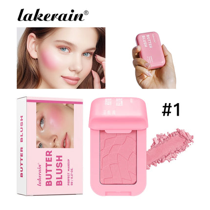 Lakerain Butter Blush Sweat-proof Waterproof Long-lasting Makeup Effect Brightening Even Skin Tones Face Contouring Cosmetics