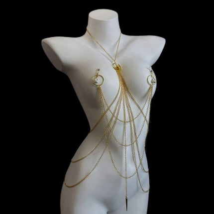 Pearl Bell Tassel Nipple Clamps Nipple Stimulation Couples' Teasing and Flirting Sexy Accessories for Woman Fetish Adult Sex Toy