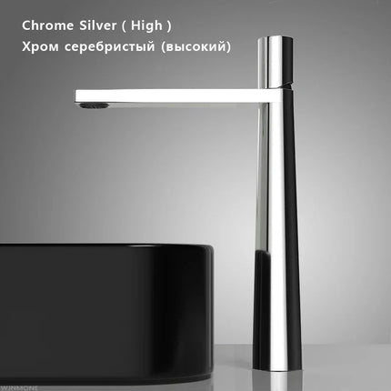 Modern Basin Faucet Brass Bathroom Sink Faucet Hot and Cold Water Mixer Tap WC Deck Mount Washbasin Faucets Bathroom Accessories